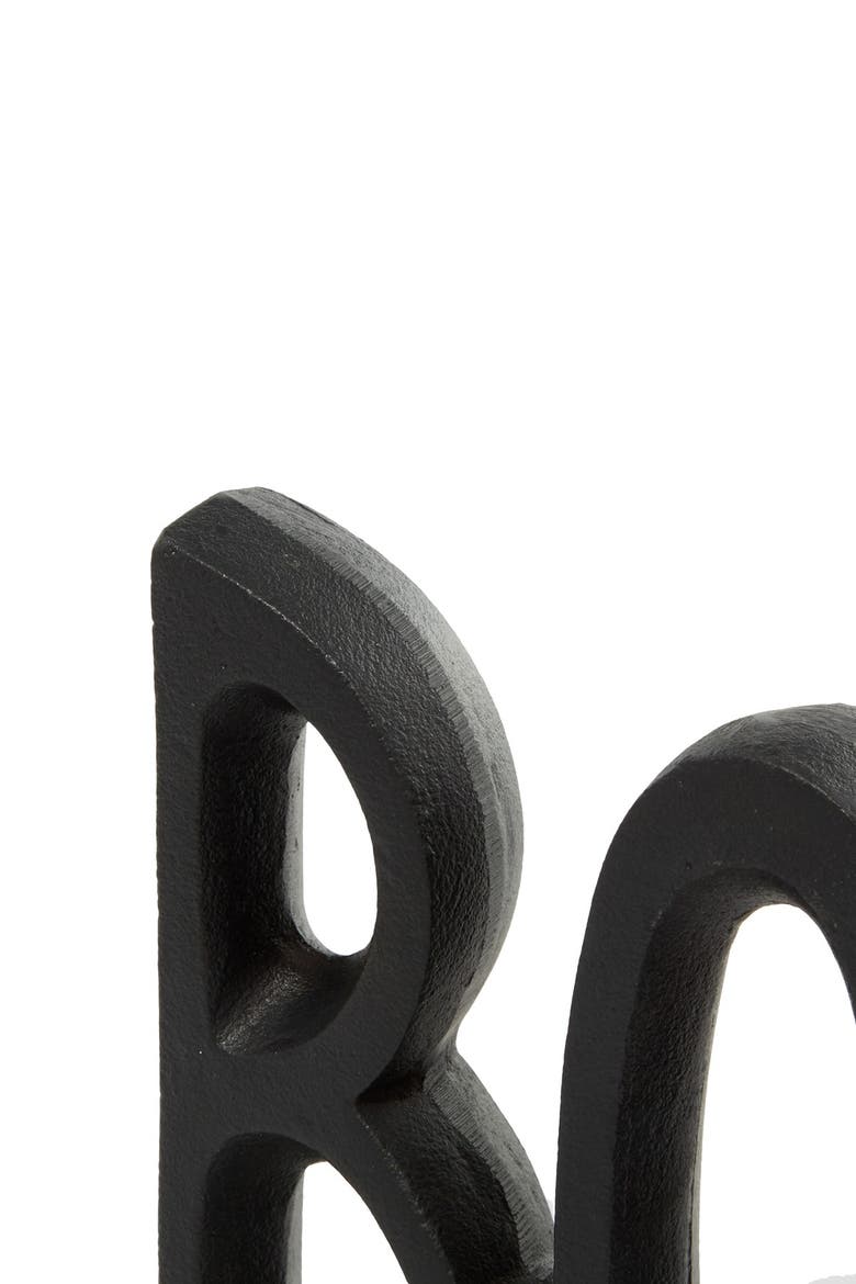 Black Aluminum Book Bookend - Set of 2, Alternate, color, BLACK