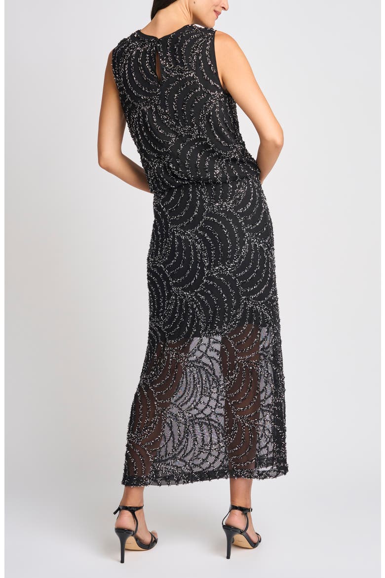 Beaded Maxi Skirt, Alternate, color, RICH BLACK 060