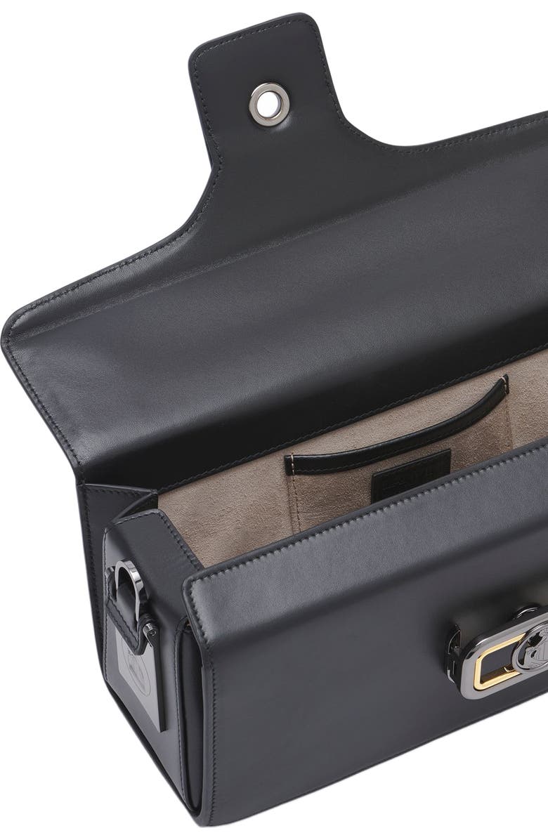 Lanvin Medium Pencil Cat Leather Bag, Alternate, color, Black