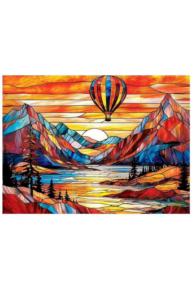 Stained Glass 500pc Puzzles 4 Pack, Alternate, color, Multicolor