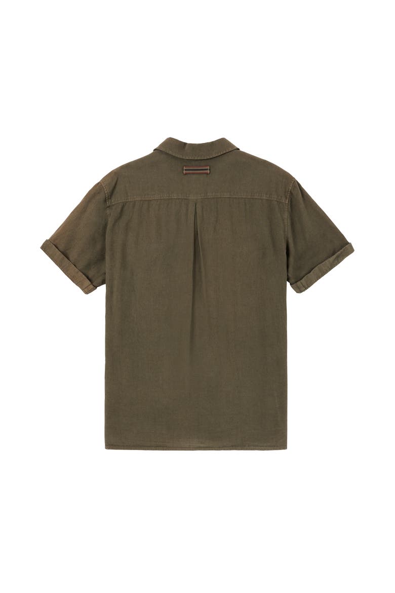 Traveller's Linen SS Mens, Alternate, color, Olive