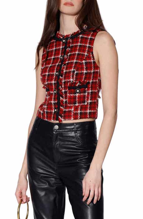 Walter Baker Emilia Tweed Sleeveless Top