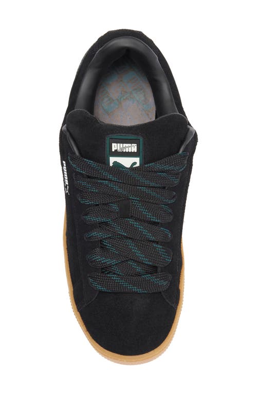 Puma Suede Xl Flecked Sneakers In Black