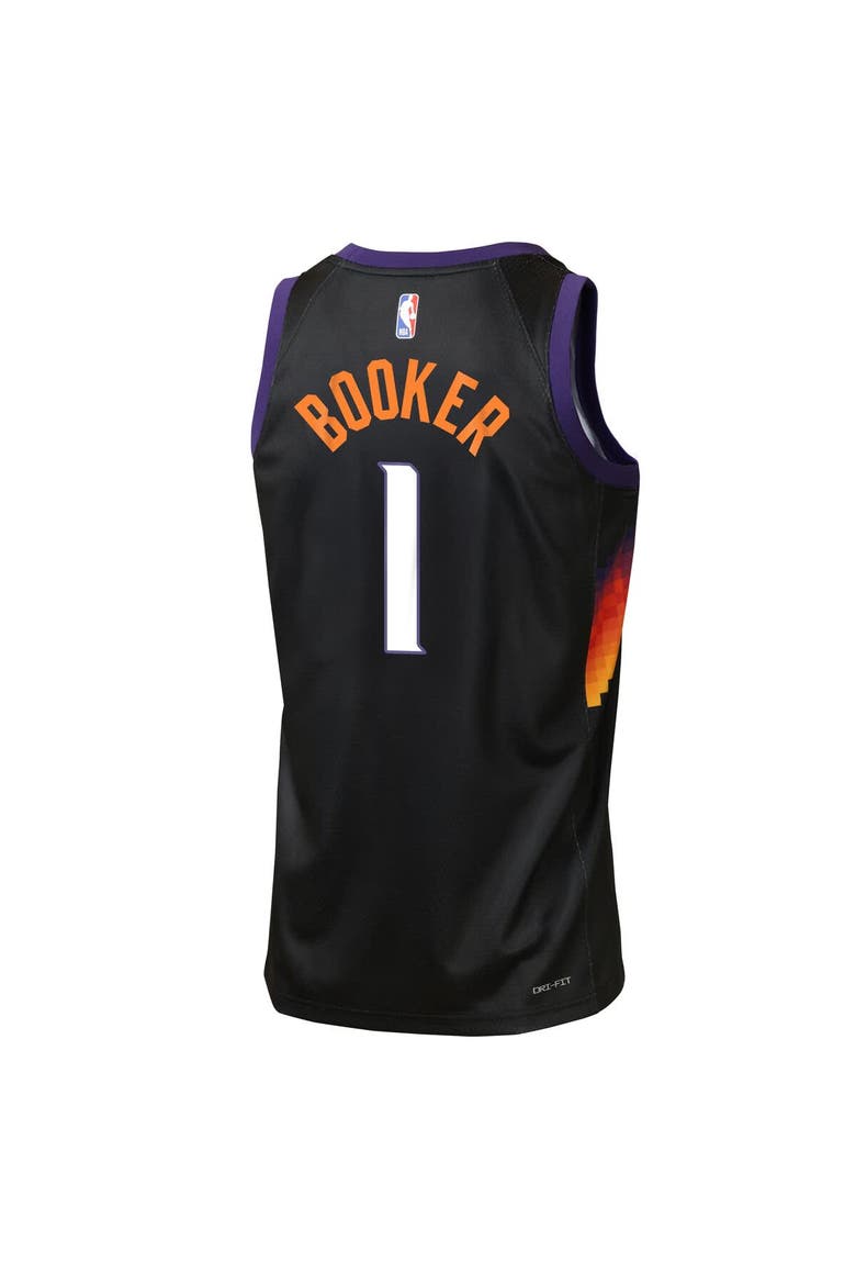 Youth Nike Devin Booker Black Phoenix Suns 2025/26 City Edition Swingman Jersey, Alternate, color, Black
