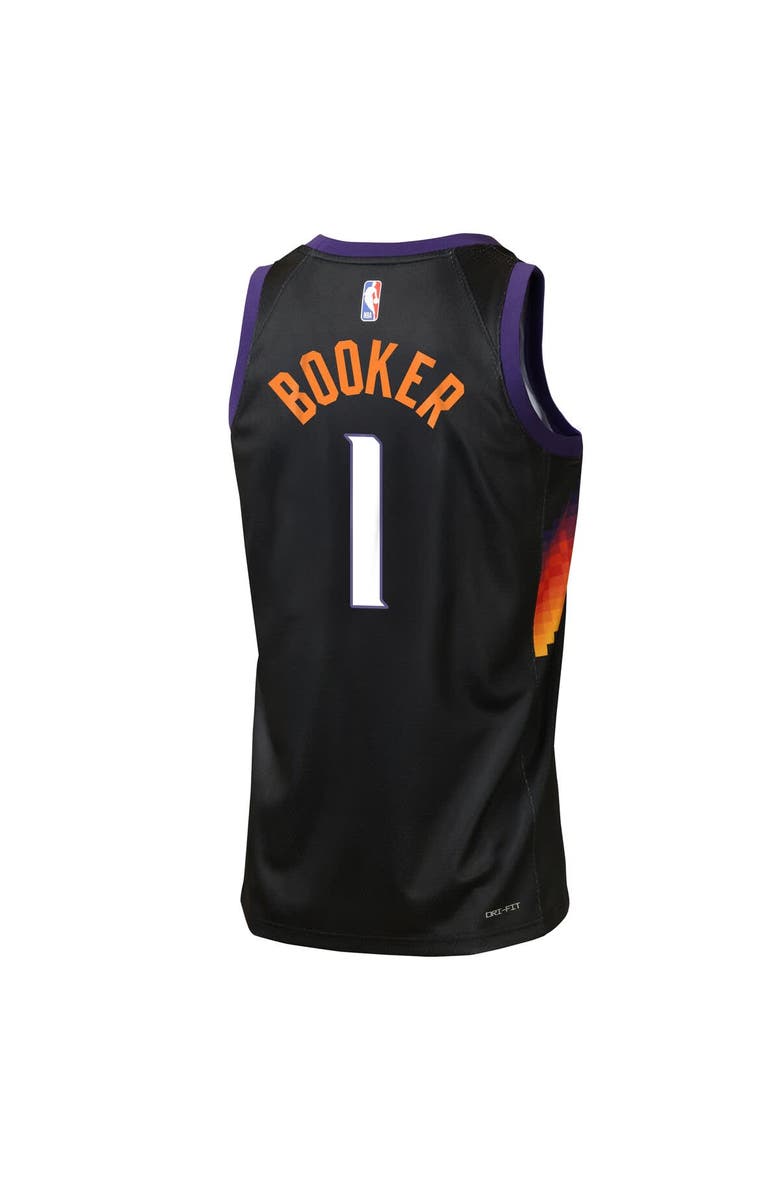 Nike Youth Nike Devin Booker Black Phoenix Suns 2025/26 City Edition Swingman Jersey, Alternate, color, Black
