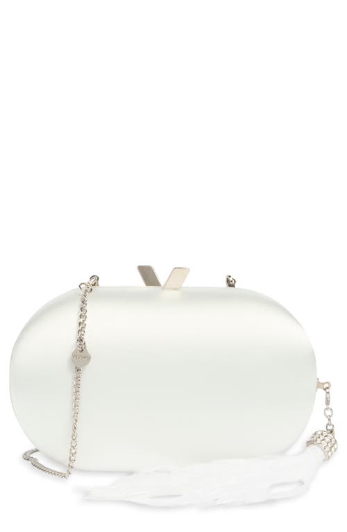 Olga Berg Jenna Feather Tassel Clutch In Multi