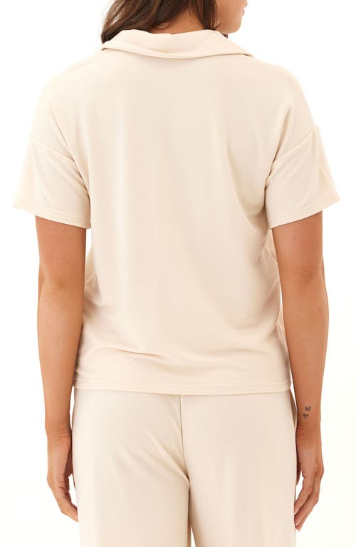 Threads 4 Thought Melanie French Terry Polo In Neutral