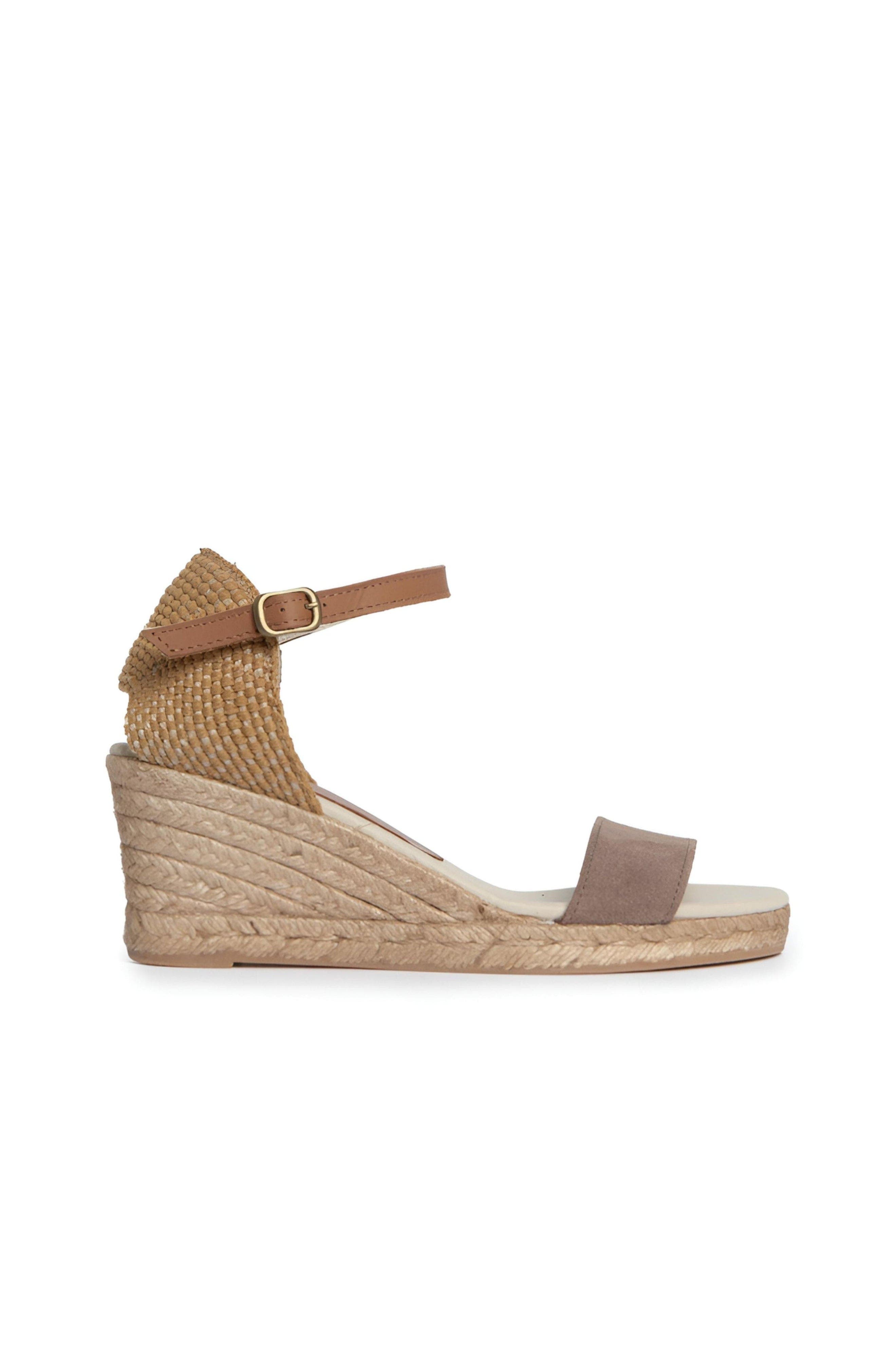 Jimena Single Band Wedges, Main, color, Taupe