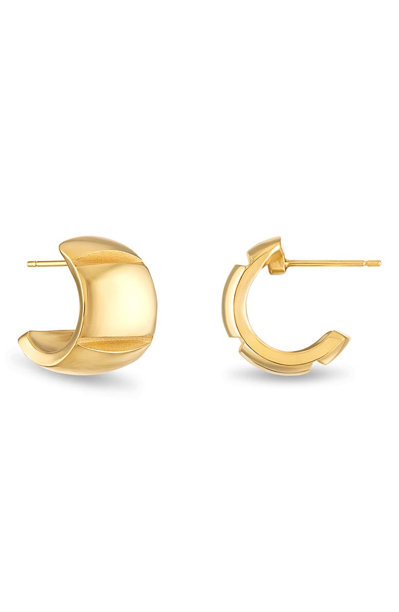 Pamela Zamore Veda Wide Hoop Earrings, Main, color, Gold
