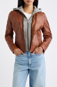 MAURITIUS Alva Leather Jacket with Hood