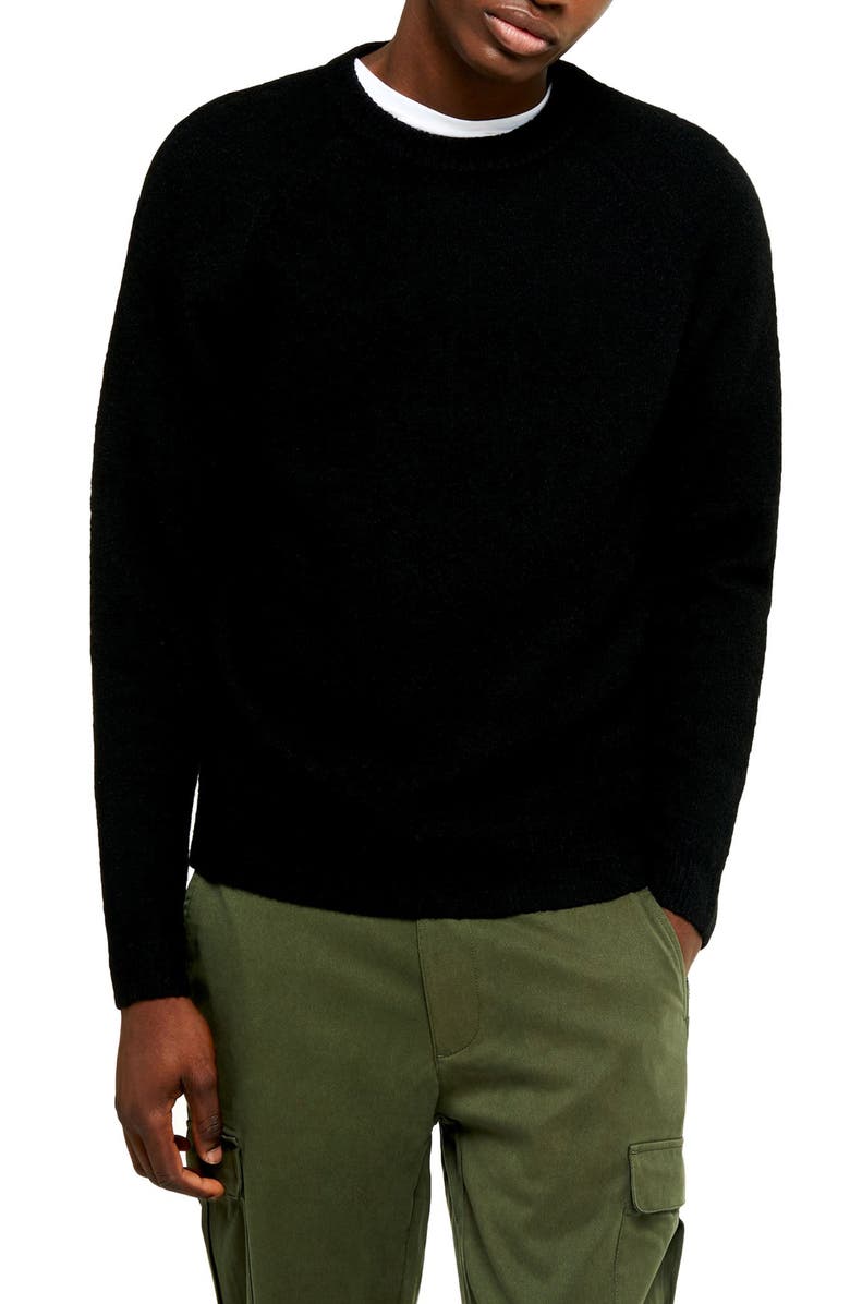 Topman Harlow Classic Fit Solid Crewneck Sweater, Main, color,