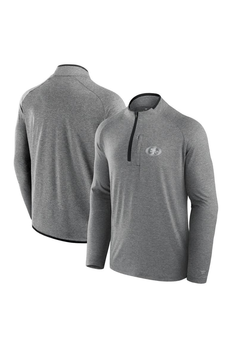 Unisex Fanatics Charcoal San Francisco 49ers Front Office Performance Primary Quarter-Zip Jacket, Main, color, Charcoal