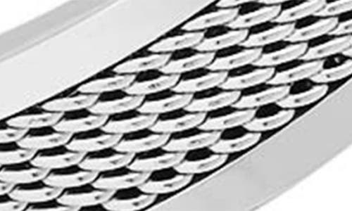Geoffrey Beene Stainless Steel Mesh Band Ring