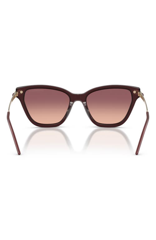 Emporio Armani 54mm Gradient Cat Eye Sunglasses In Purple
