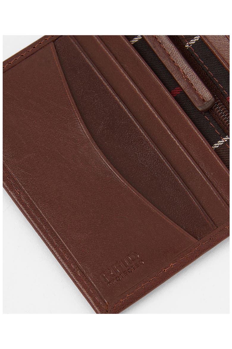 Small Colwell RFID Leather Bifold Wallet, Alternate, color, BROWN/ CLASSIC TARTAN