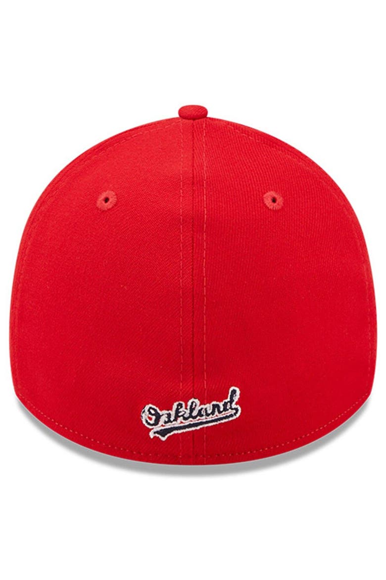 Men's New Era Red Oakland Athletics 2022 4th of July 39THIRTY Flex Hat, Alternate, color, Red