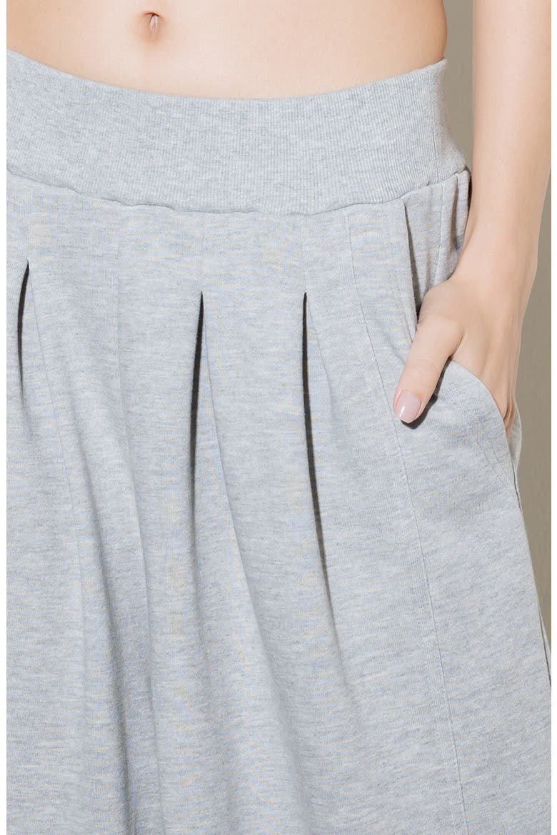 Knit Peplum Tank & Wide Leg Pants Set, Alternate, color, GREY