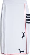 Thom Browne 4-Bar Pleated Hector Intarsia Skirt