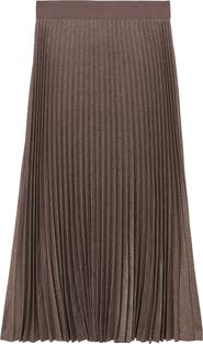 Reiss Kember High Waist Pleated Midi Skirt