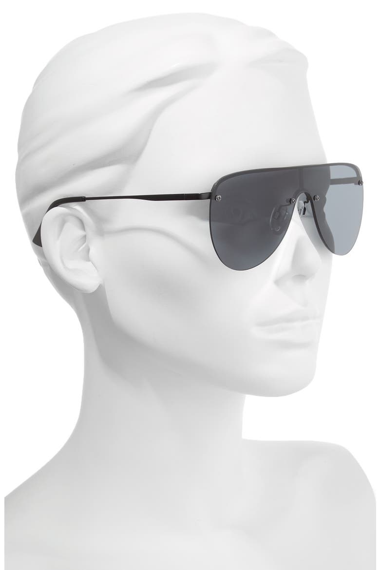 The King 58mm Shield Sunglasses, Alternate, color, MATTE BLACK