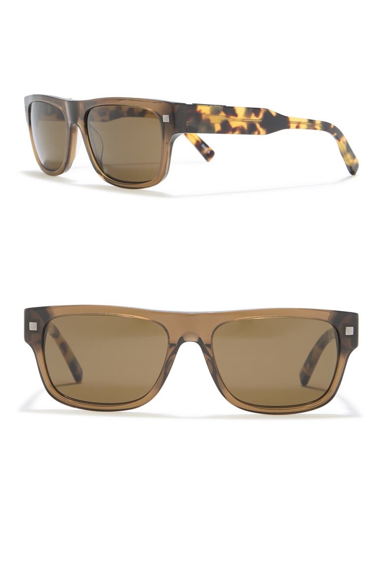 ZEGNA 56mm Square Sunglasses, Main, color,