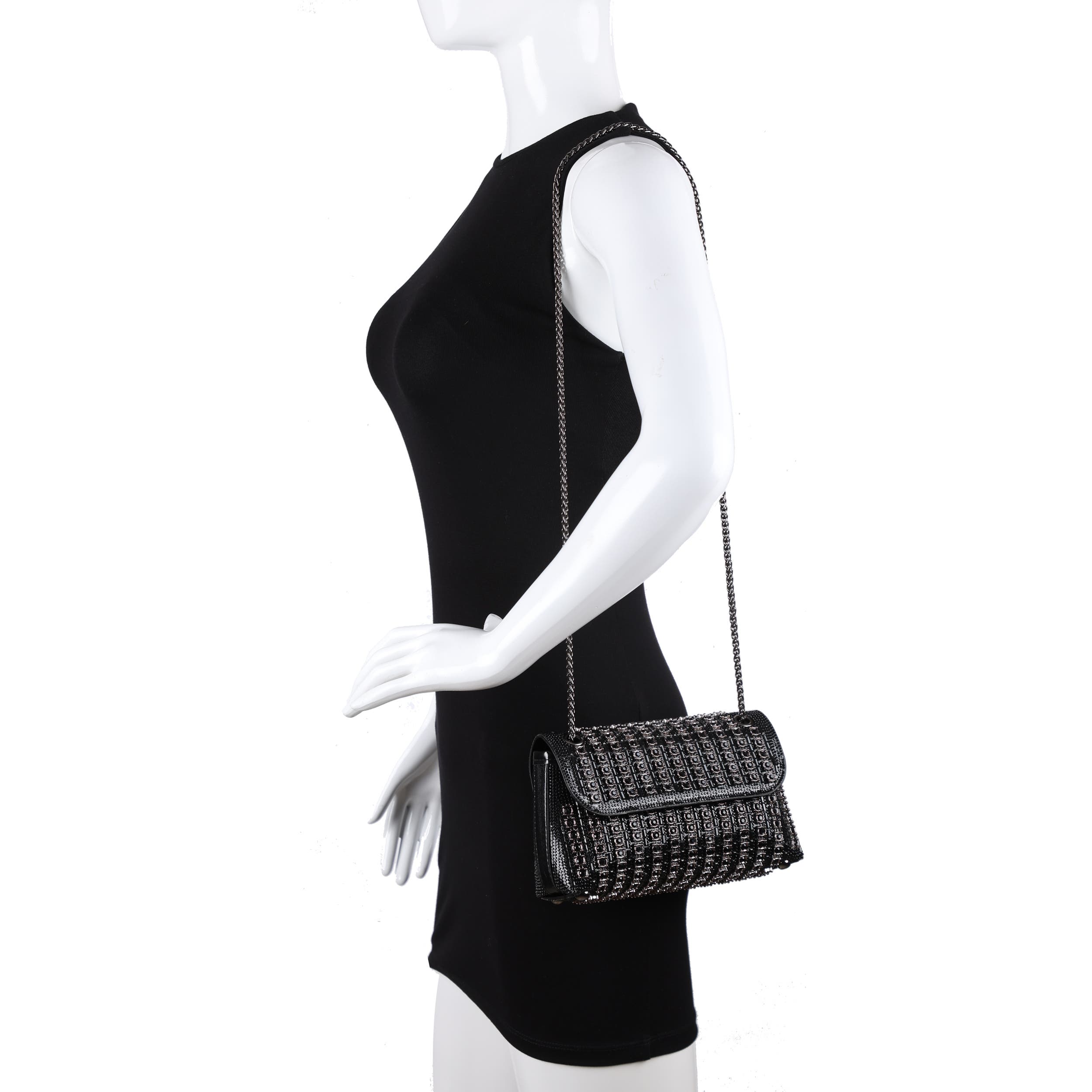 Idol, Multi Jewel Shoulder Bag, Alternate, color, Black/Gunmetal