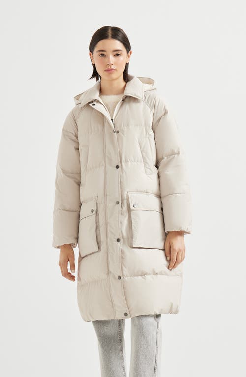 Brunello Cucinelli Water-resistant Taffeta Down Jacket In Neutral