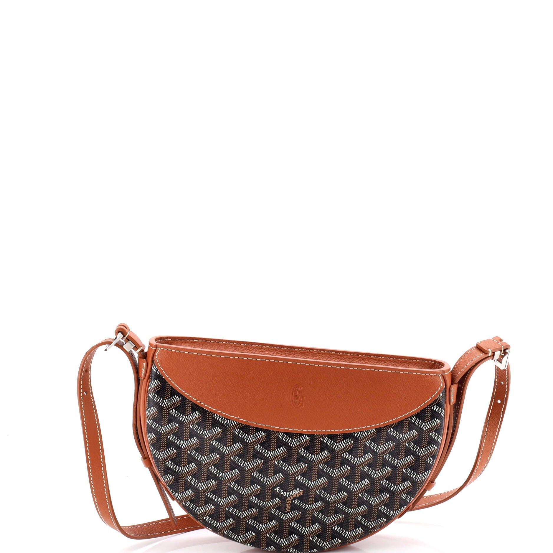 Pre-Owned Goyard Hirondelle Shoulder Bag Coated Canvas and Leather, Main, color, Brown