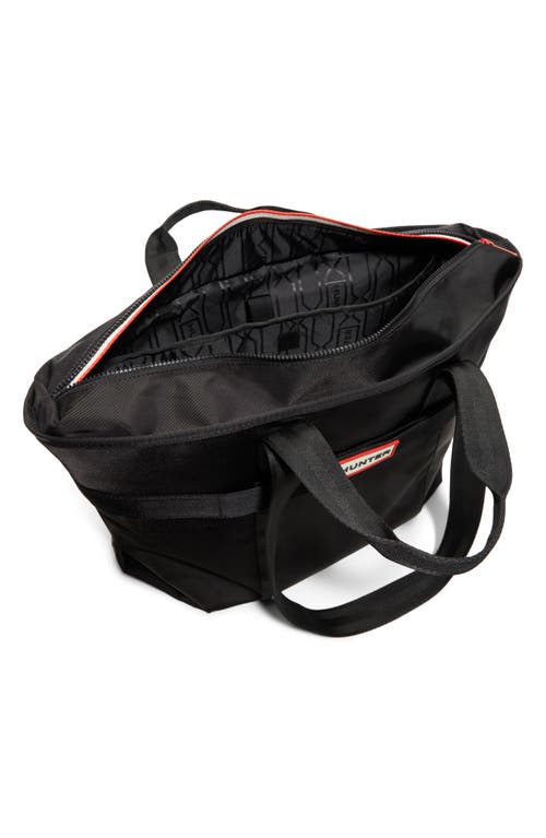 Hunter Laptop Pocket Tote Bag In Other Black