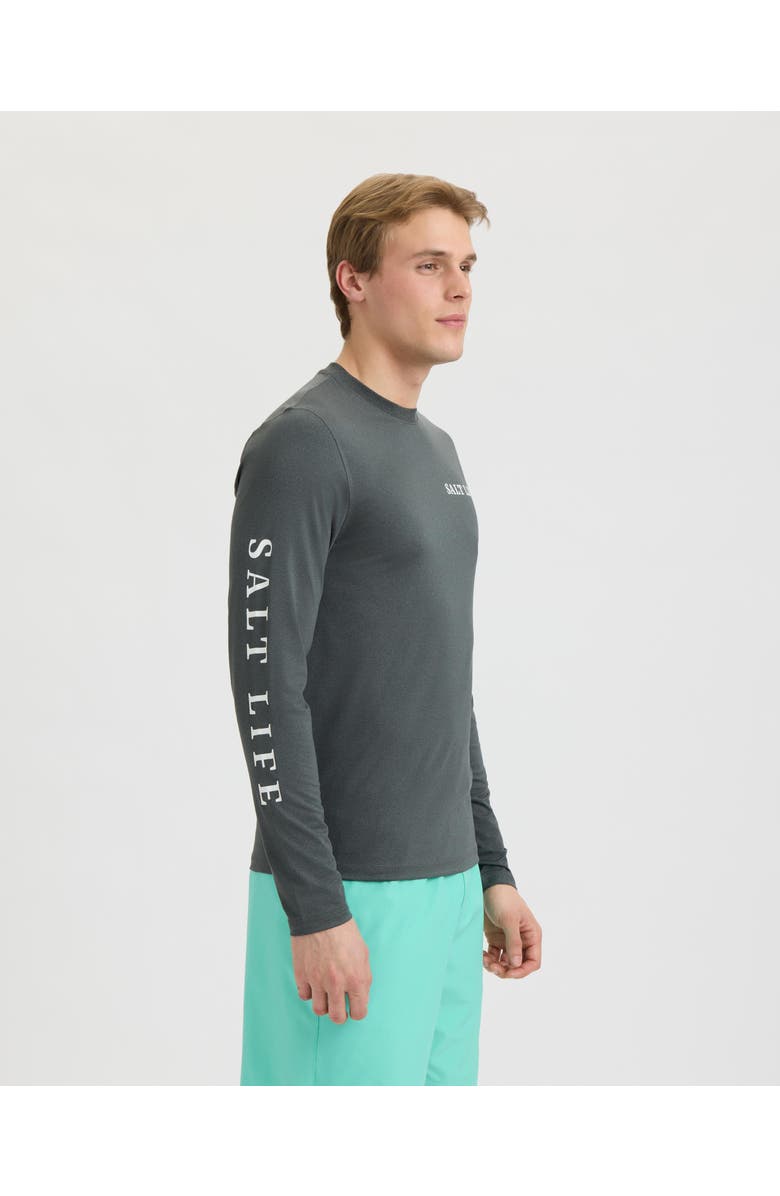 Salt Life Mahi Way Long Sleeve SLX Performance Tee, Alternate, color, Black Heather