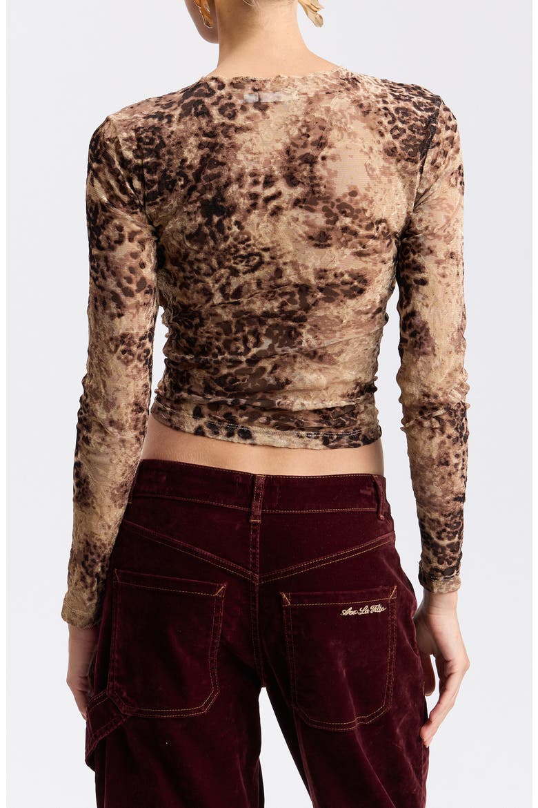 Burnout Cheetah Funnel Neck Top, Alternate, color, BURNOUT CHEETAH