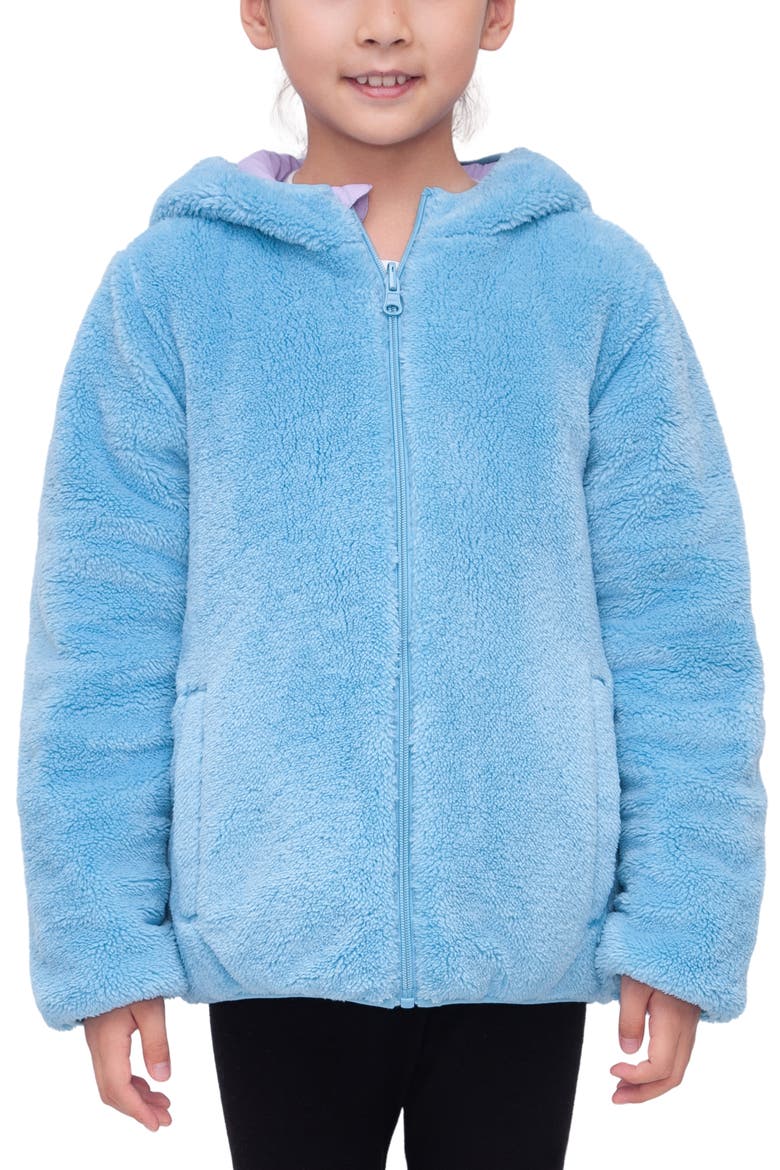 Kids' Reversible Soft Fleece Jacket, Alternate, color, Ombre lilac blue