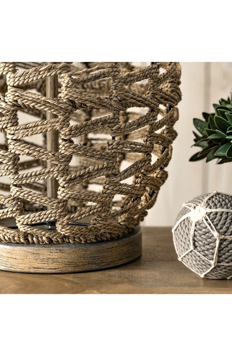 NULOOM Tan Bristol 24" Rattan Table Lamp, Alternate, color, 