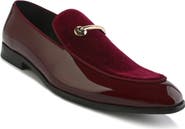 Gino Vitale Velvet & Patent Leather Bit Loafer