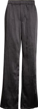 Courrèges Crinkled Satin Wide Leg Pants
