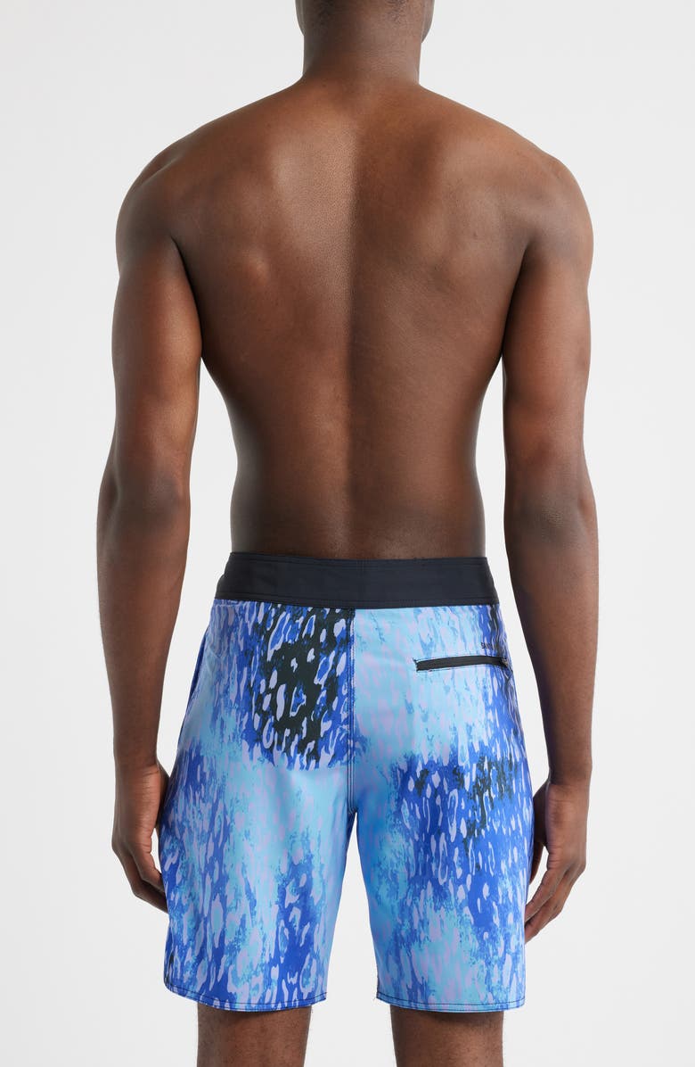 SANTO STUDIO Cole Houshmand Pro Board Shorts, Alternate, color, Cheetah Blue