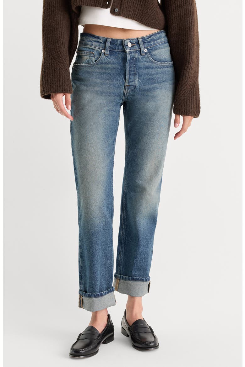 Vintage Ankle Straight Leg Jeans, Main, color, INDIGO1282