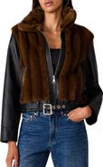 Steve Madden Ryland Faux Fur & Faux Leather Jacket