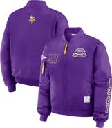 WEAR by Erin Andrews Women's WEAR by Erin Andrews Purple Minnesota Vikings Patch Full-Zip Bomber Jacket
