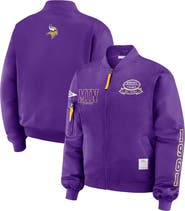 WEAR by Erin Andrews Women's WEAR by Erin Andrews Purple Minnesota Vikings Patch Full-Zip Bomber Jacket
