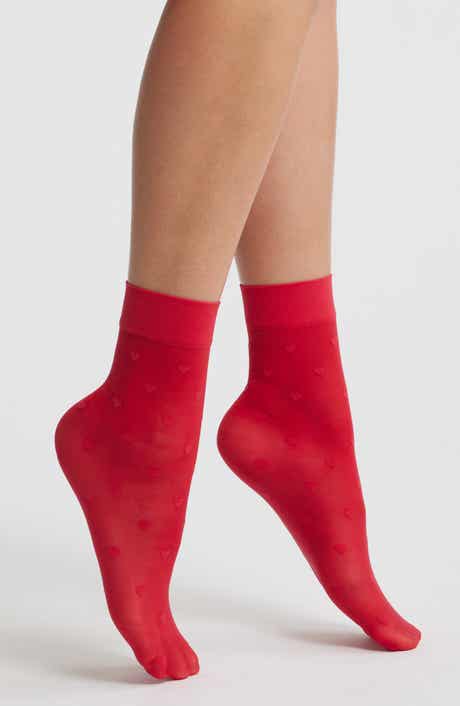 Heart Sheer Ankle Socks