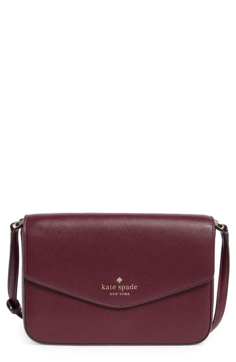 envelope flap leather crossbody bag