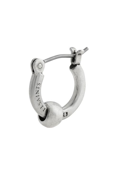 Men's Ball Bead Huggie Hoop Earring