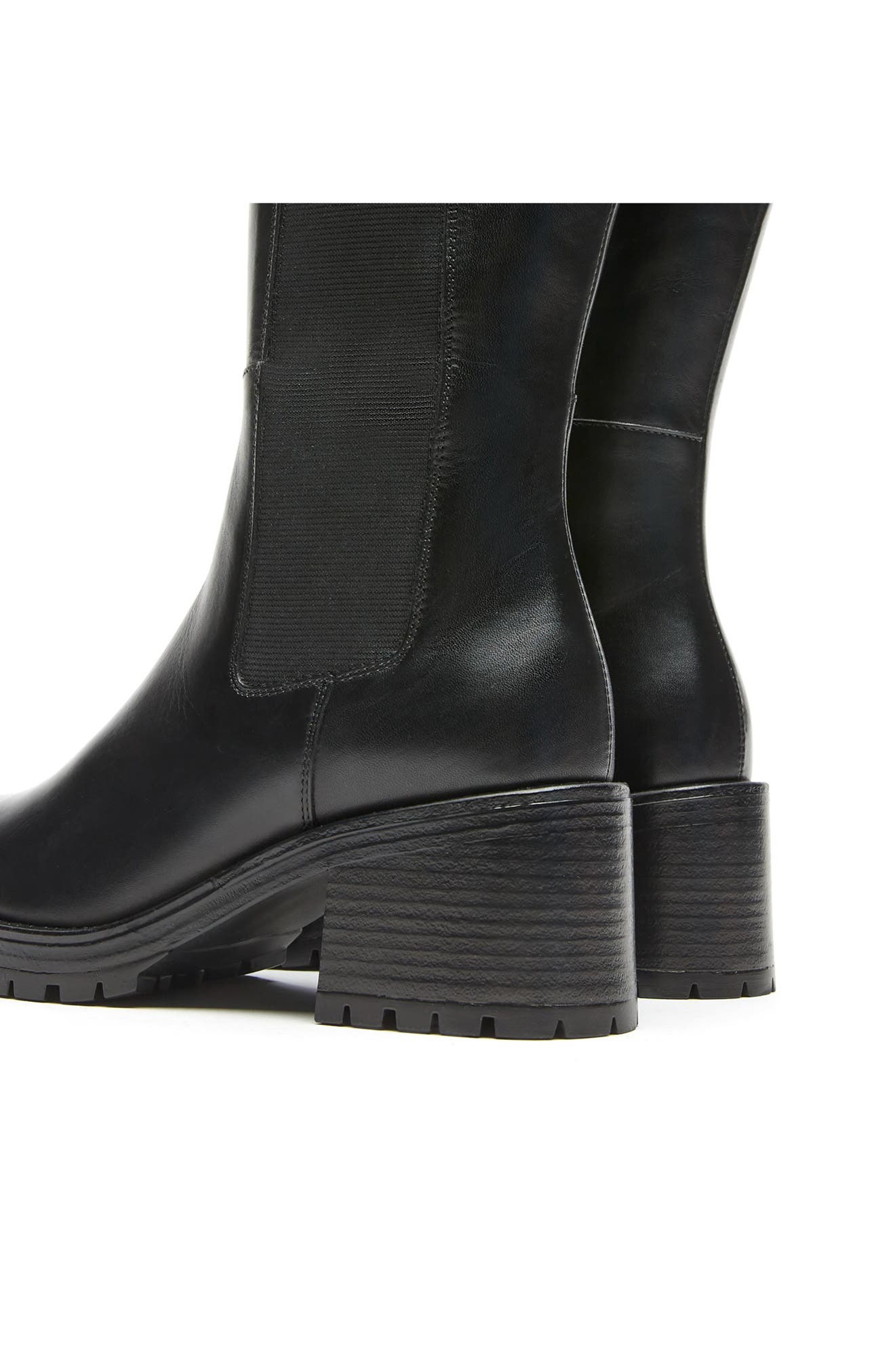 Worldly Knee High Boot, Alternate, color, BLACK LEATHER