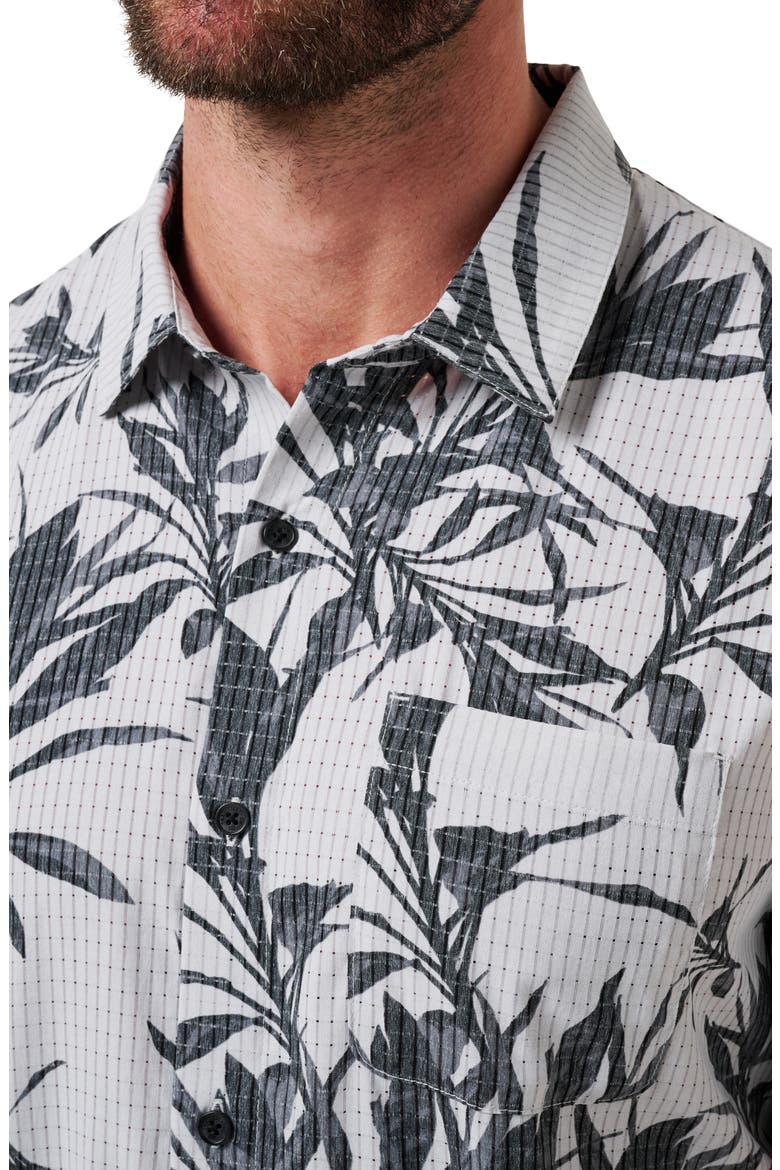 Light Map Short Sleeve Button-Up Shirt, Alternate, color, MICRO CHIP