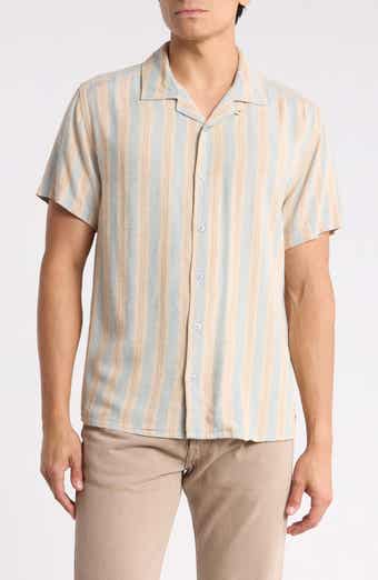 Beat Stripe Short Sleeve Button-Up Shirt