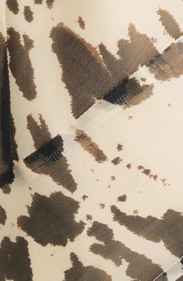 Topshop Pleated Ruffle Chiffon Minidress, Alternate, color, Light Green