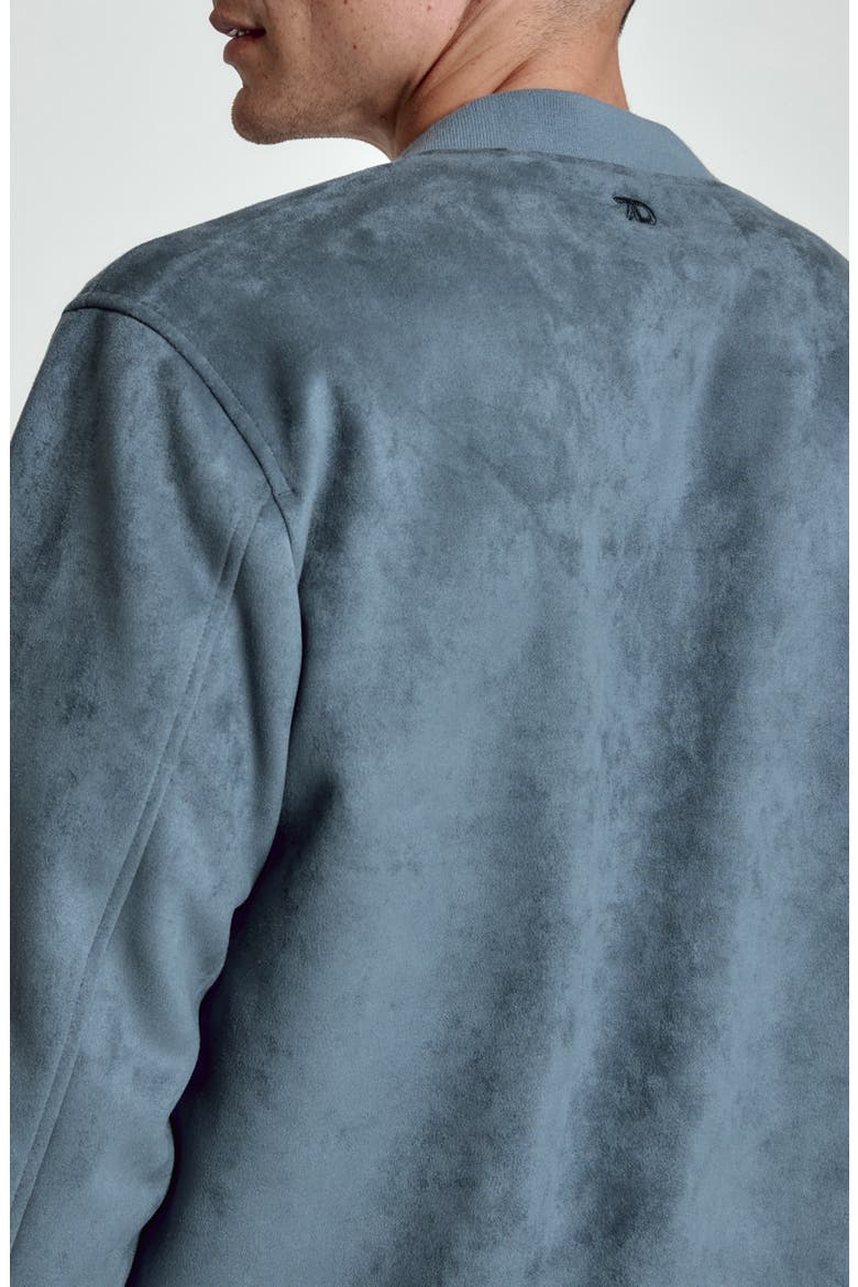Evolution Faux Suede Bomber Jacket, Alternate, color, DUSTY BLUE