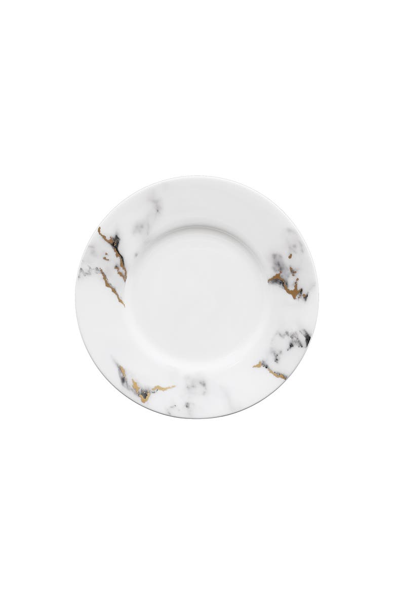 Marble Venice Fog Tea Cup & Saucer, Alternate, color, White