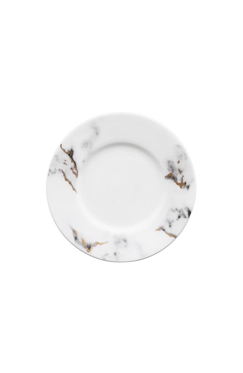 Prouna Marble Venice Fog Tea Cup & Saucer, Alternate, color, White